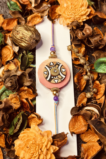 Fabric Painting Rakhi 12 - handmade fabric rakhi | Bong Trendz