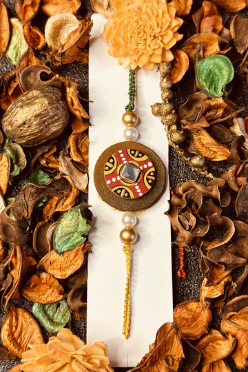 Fabric Painting Rakhi 2 - handmade fabric rakhi | Bong Trendz