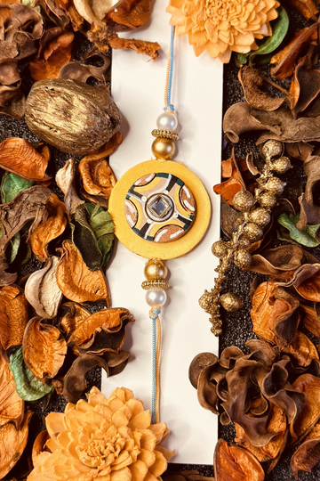 Fabric Painting Rakhi 6 - handmade fabric rakhi | Bong Trendz