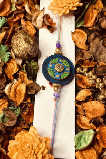 Fabric Painting Rakhi 9 - handmade fabric rakhi | Bong Trendz