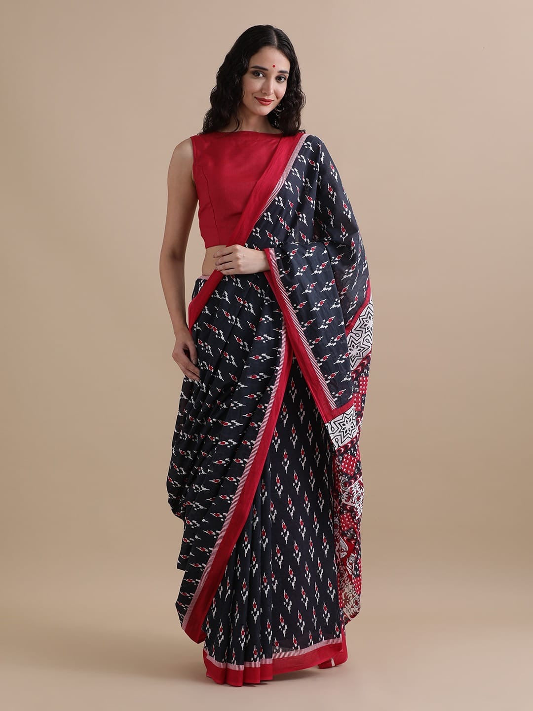 Mulmul Cotton Bangru Print Saree