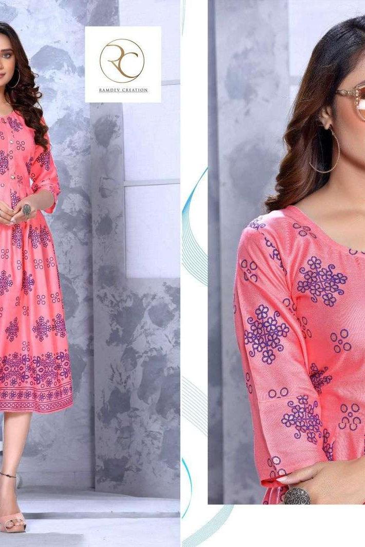 GOLDY VOL-12 RAYON PRINT KURTIS