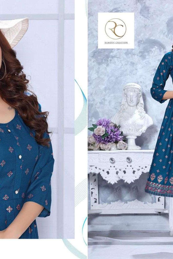 GOLDY VOL-12 RAYON PRINT KURTIS