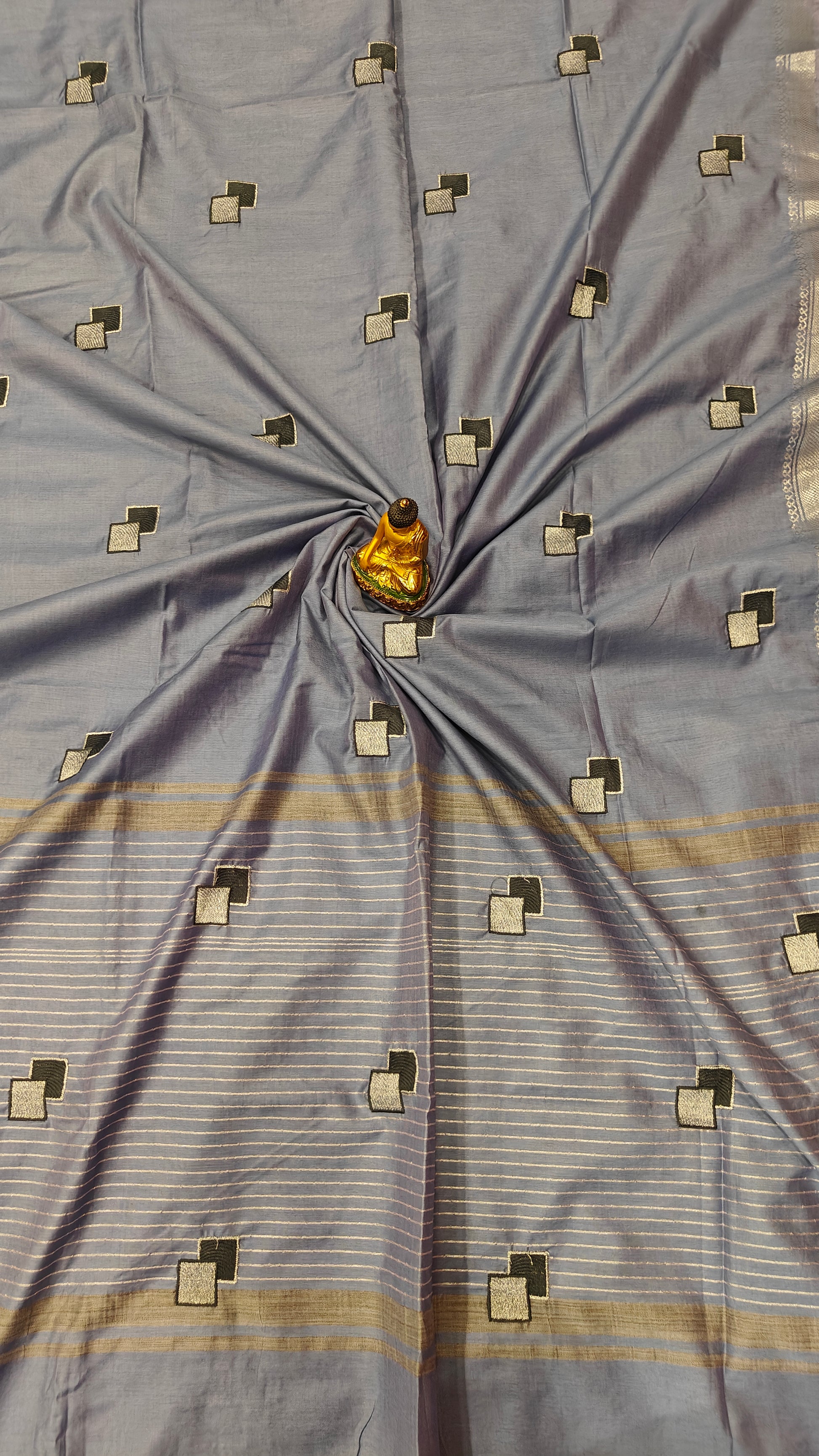 Inbox Bhagalpuri Semi Silk Saree – Grey | Bhagalpuri Silk Saree | Bong Trendz