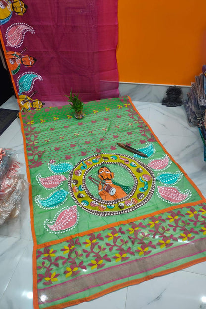 Jamdani Kota Hand Paint Potochitro Saree