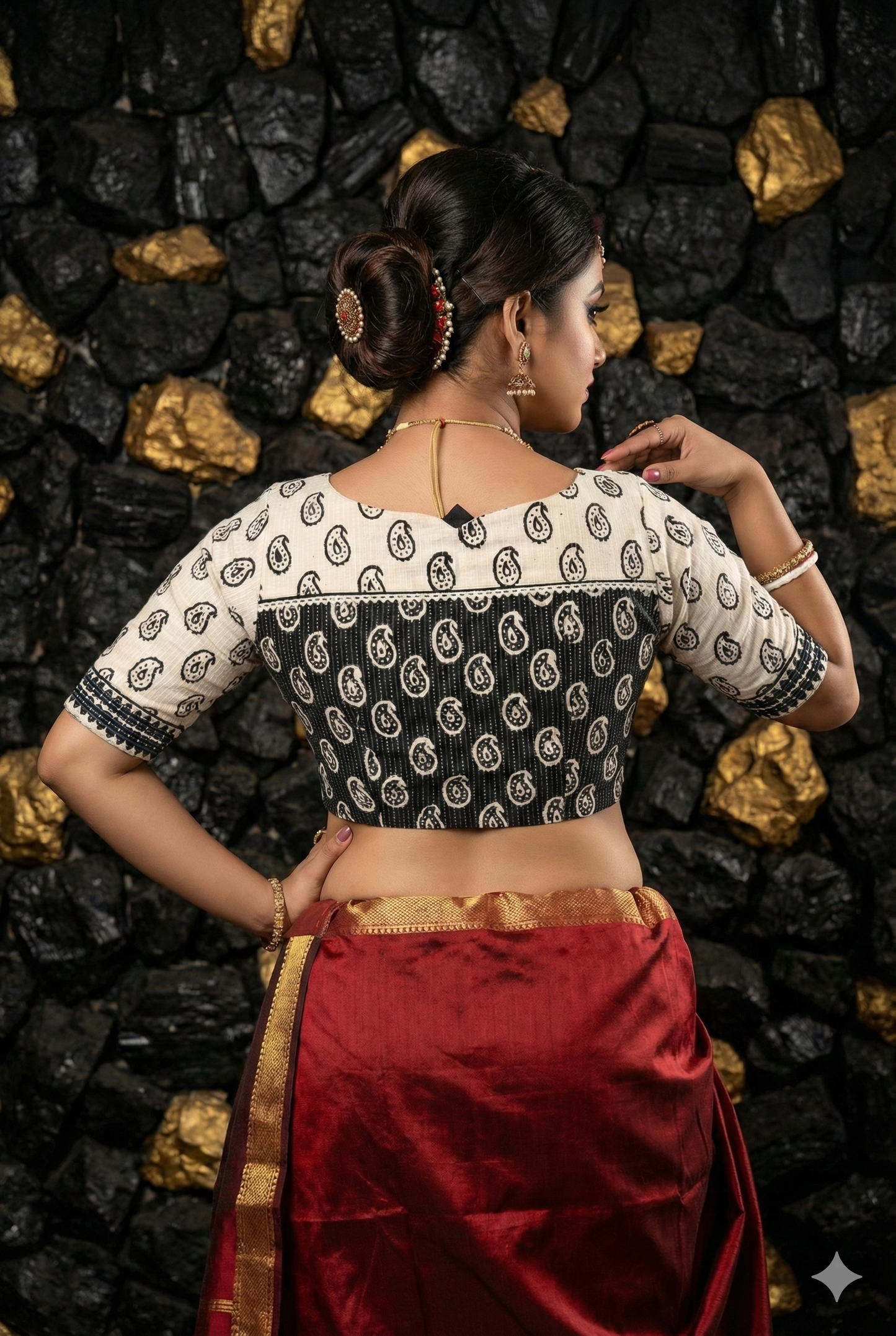 Mayamohini Designer Blouse – Size 36 Side View | Designer Blouse Online | Bong Trendz