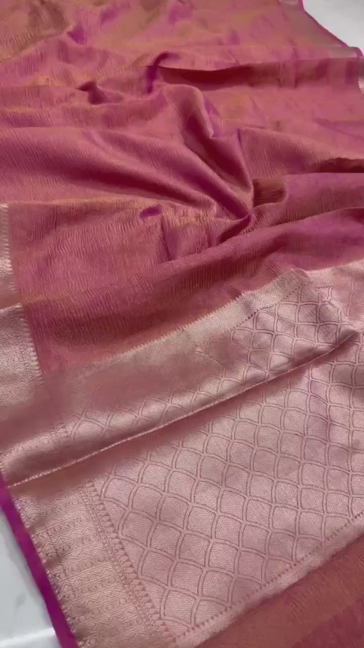 Soft Crushed Tissue Silk Saree
