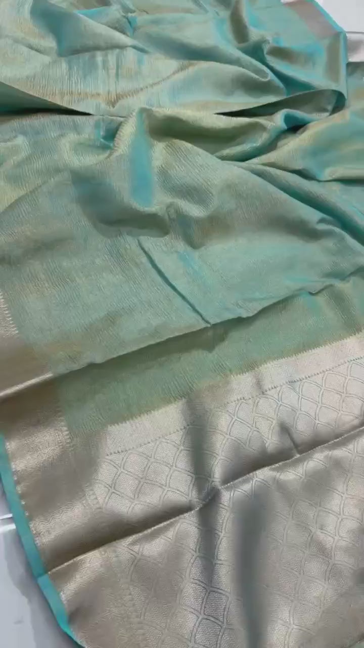 Soft Crushed Tissue Silk Saree