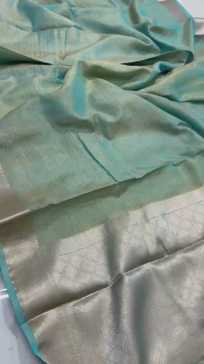 Soft Crushed Tissue Silk Saree