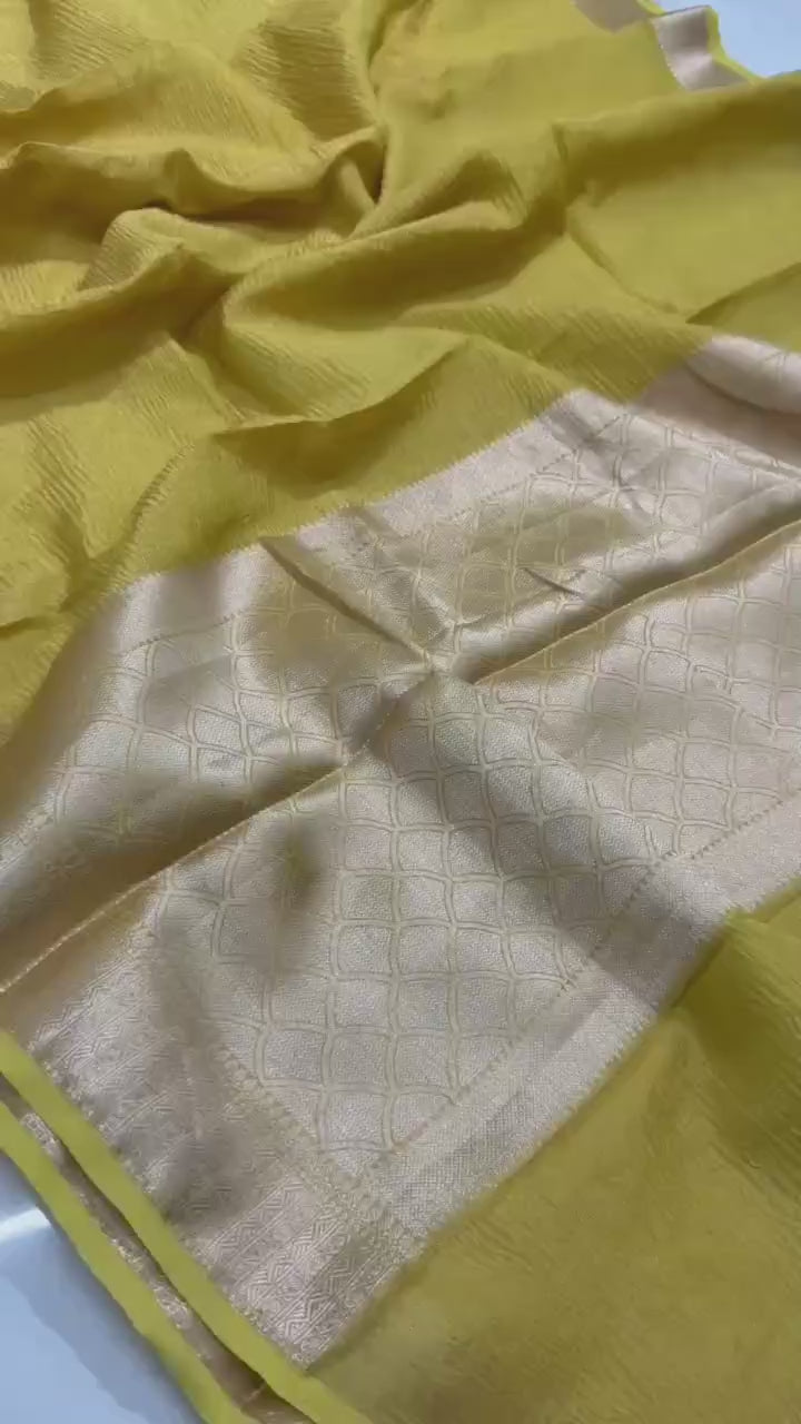 Soft Crushed Tissue Silk Saree