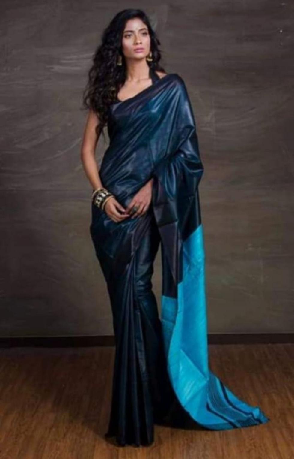 Pure Tussar Staple Handloom Silk Saree with Ghicha Pallu - Image 5 | Bong Trendz