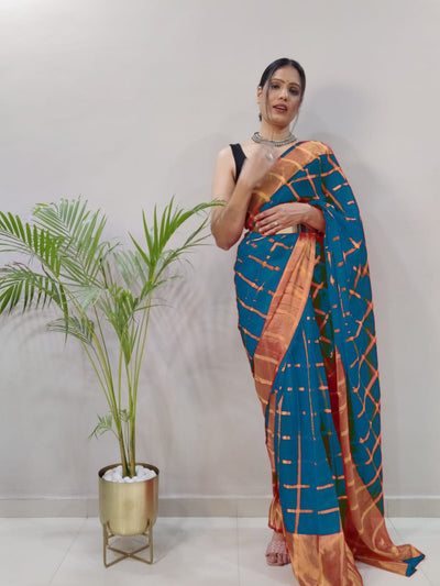 রেডি টু ওয়্যার (RTW) জর্জেট শাড়ি