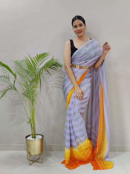 Ready to Wear Georgette Saree – Style 5 | RTW Saree Online | Bong Trendz