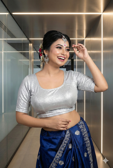 Satin Model Designer Blouse - Image 1 | Bong Trendz