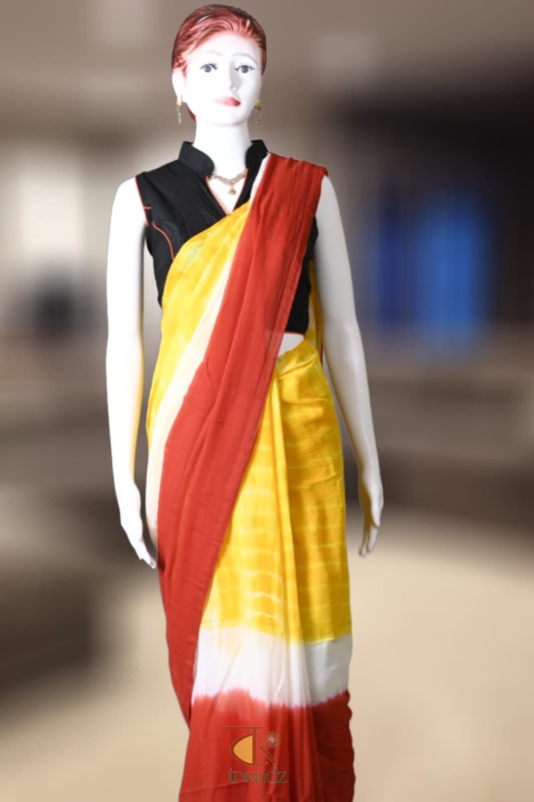 Shibori Cotton Handloom Saree - Image 2 | Bong Trendz