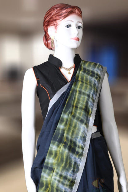 Shibori Cotton Handloom Saree - Image 4 | Bong Trendz
