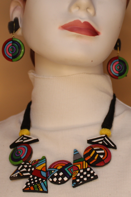 Boho Ethnic Terracotta Jewellery Set 8 – Necklace & Earrings | Bong Trendz